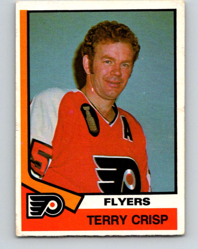 1974-75 O-Pee-Chee #352 Terry Crisp Philadelphia Flyers V5052