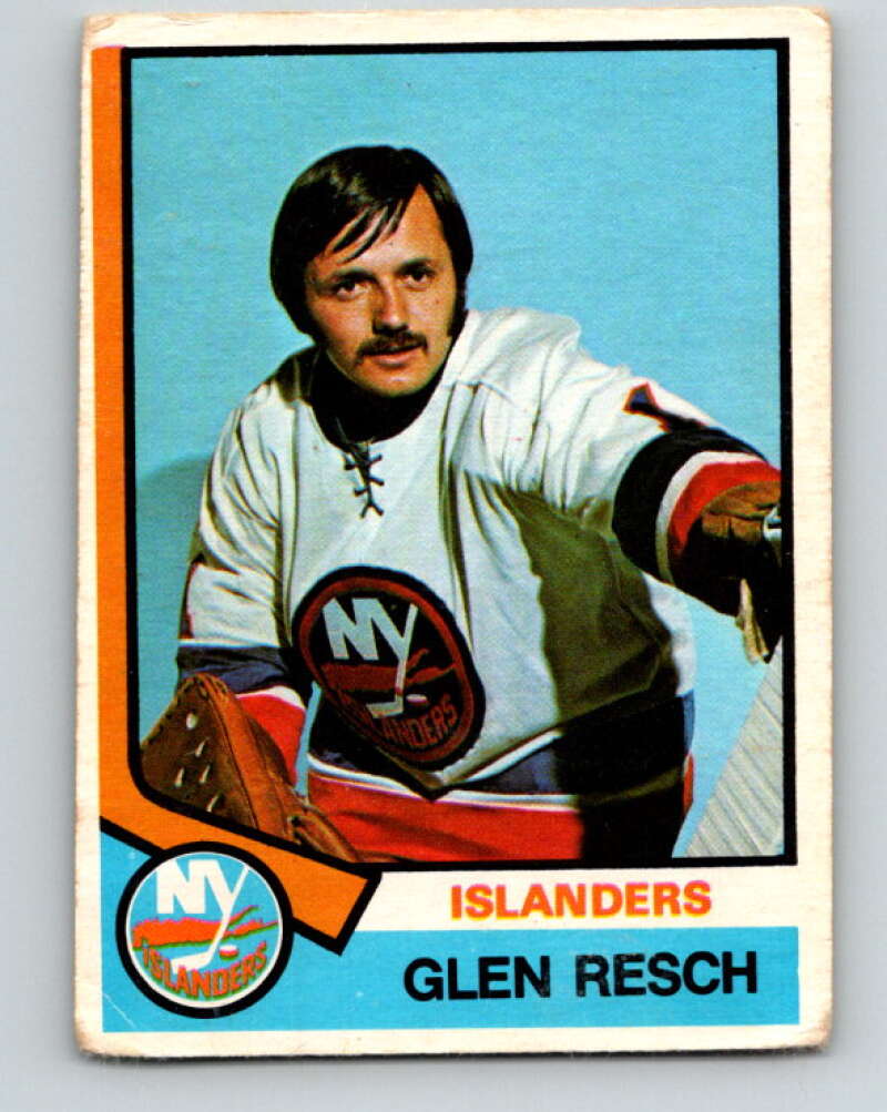 1974-75 O-Pee-Chee #353 Glenn Resch RC Rookie New York Islanders V5054