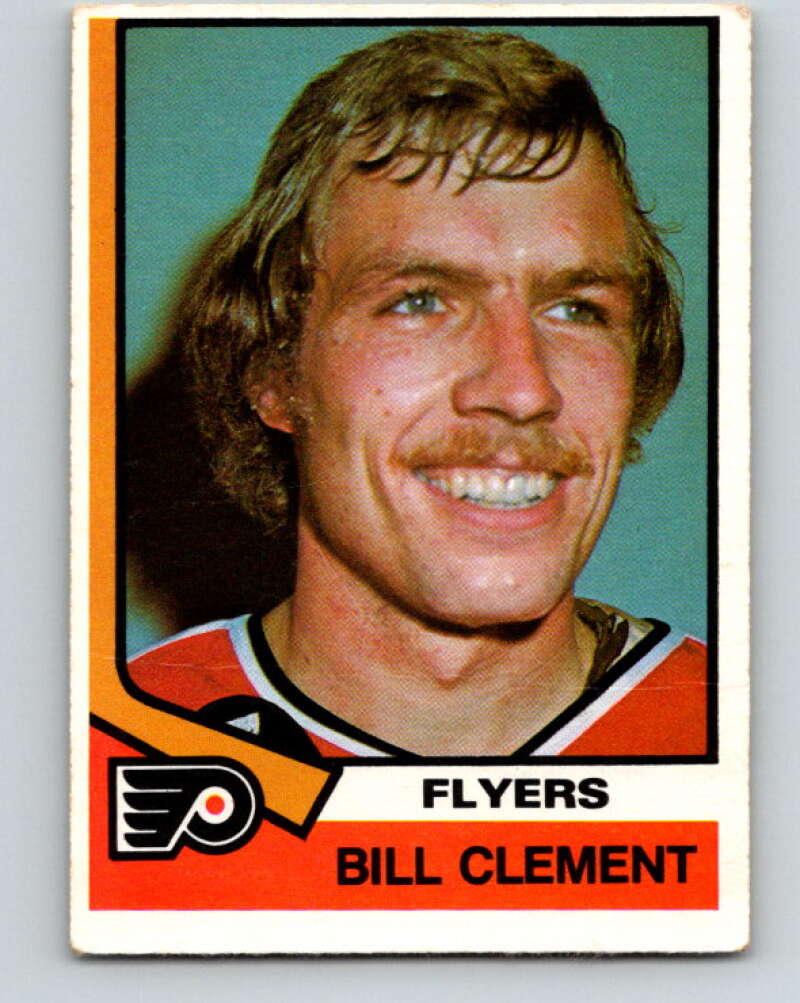 1974-75 O-Pee-Chee #357 Bill Clement RC Rookie Philadelphia Flyers V5060