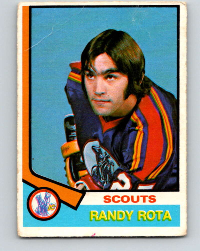 1974-75 O-Pee-Chee #362 Randy Rota RC Rookie Kansas City Scouts V5069