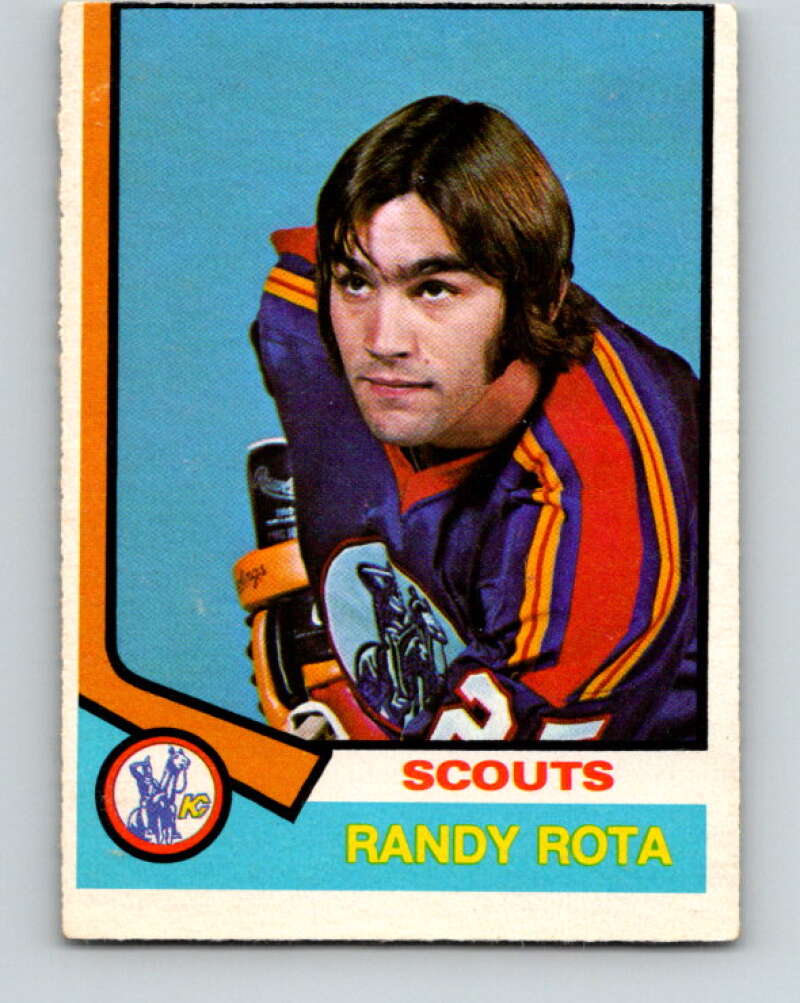 1974-75 O-Pee-Chee #362 Randy Rota RC Rookie Kansas City Scouts V5073