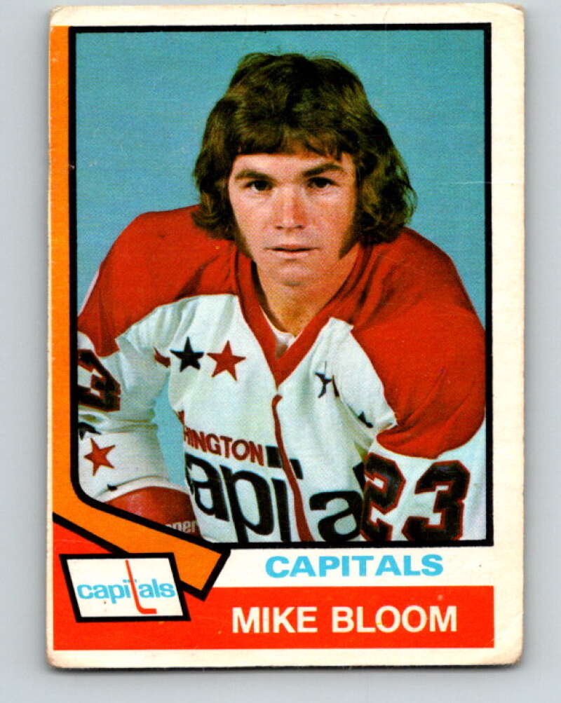 1974-75 O-Pee-Chee #369 Mike Bloom RC Rookie Washington Capitals V5084
