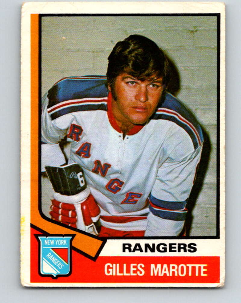 1974-75 O-Pee-Chee #373 Gilles Marotte New York Rangers V5092