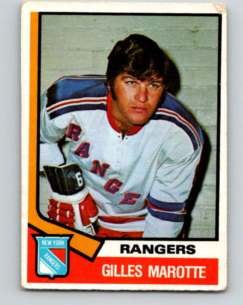 1974-75 O-Pee-Chee #373 Gilles Marotte New York Rangers V5093