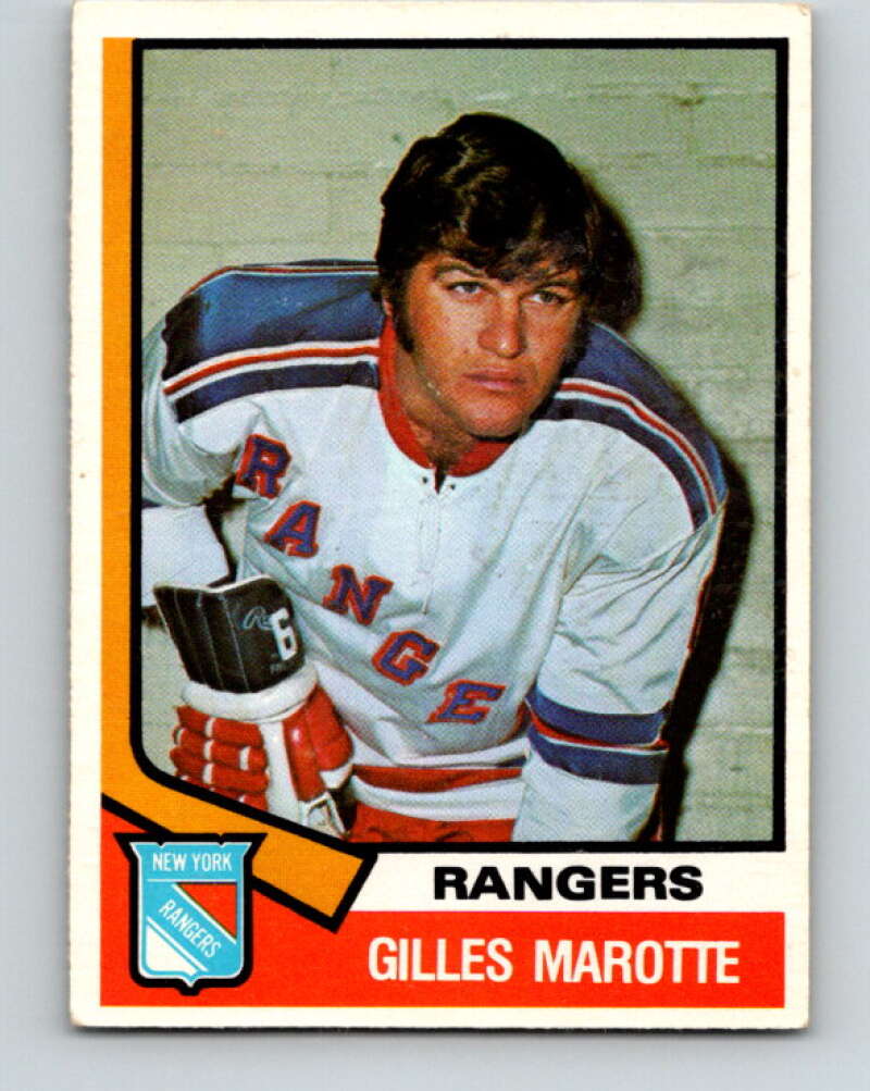 1974-75 O-Pee-Chee #373 Gilles Marotte New York Rangers V5094