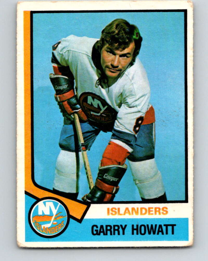 1974-75 O-Pee-Chee #375 Garry Howatt RC Rookie New York Islanders V5097