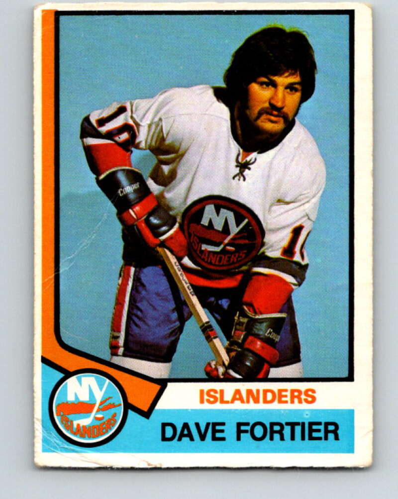 1974-75 O-Pee-Chee #382 Dave Fortier RC Rookie New York Islanders V5107