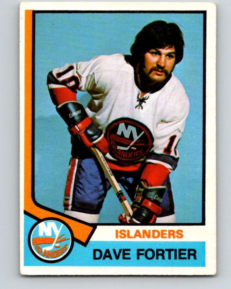 1974-75 O-Pee-Chee #382 Dave Fortier RC Rookie New York Islanders V5108
