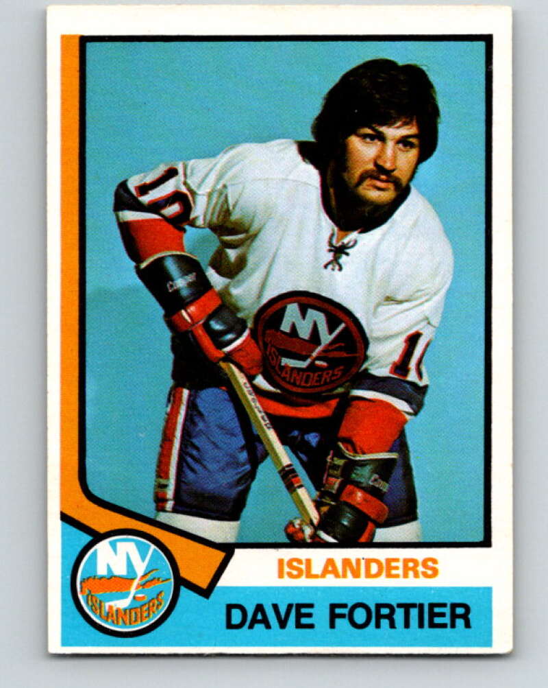 1974-75 O-Pee-Chee #382 Dave Fortier RC Rookie New York Islanders V5109