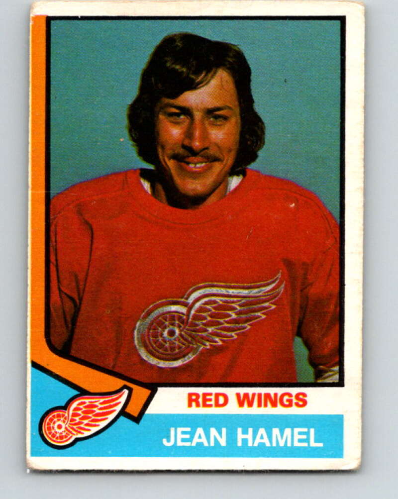 1974-75 O-Pee-Chee #383 Jean Hamel RC Rookie Detroit Red Wings V5110