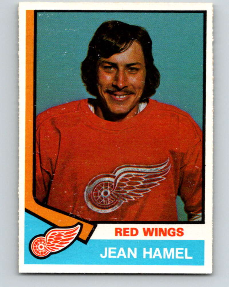1974-75 O-Pee-Chee #383 Jean Hamel RC Rookie Detroit Red Wings V5111