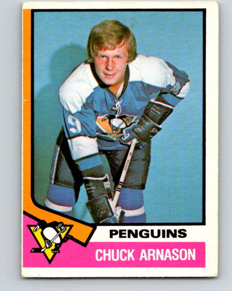 1974-75 O-Pee-Chee #385 Chuck Arnason RC Rookie Pittsburgh Penguins V5114