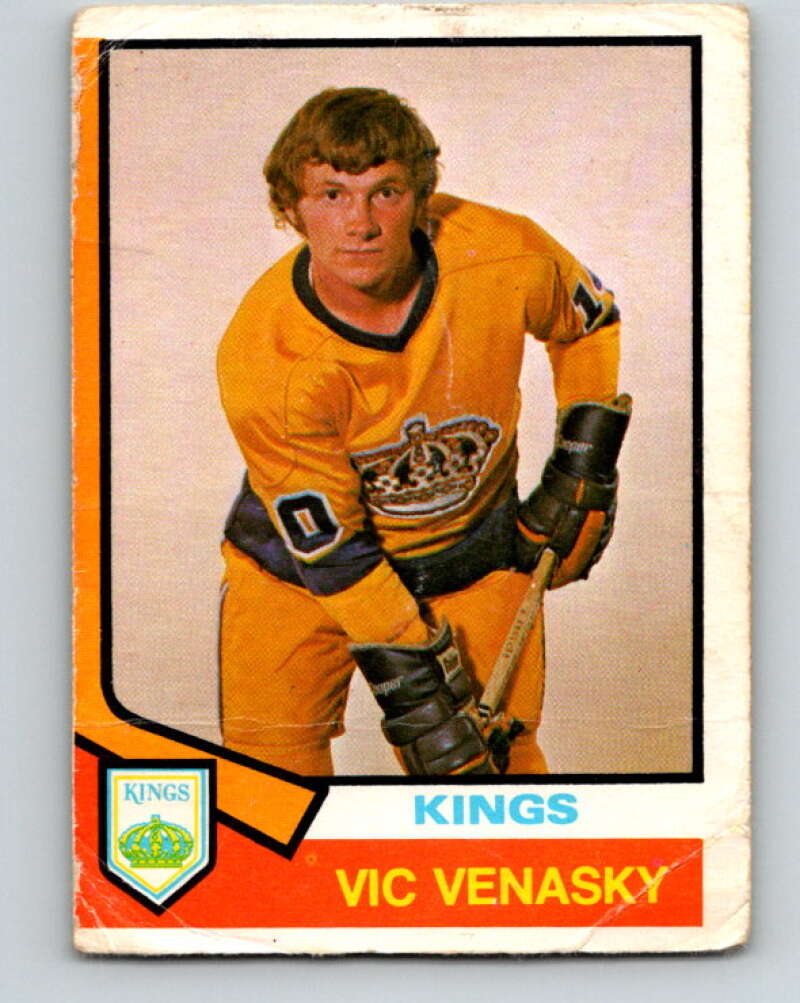 1974-75 O-Pee-Chee #389 Vic Venasky RC Rookie Los Angeles Kings V5117