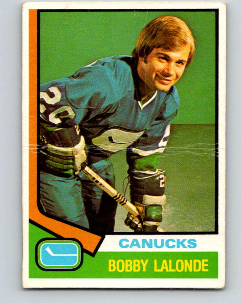1974-75 O-Pee-Chee #392 Bobby Lalonde Vancouver Canucks V5121