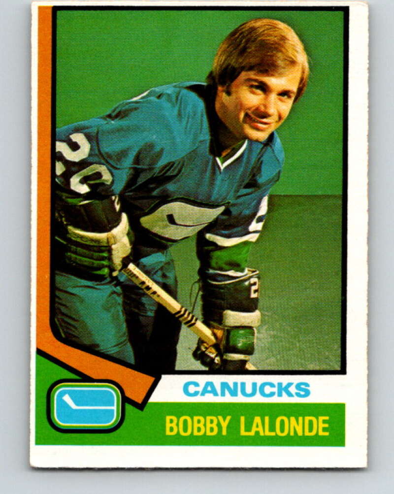1974-75 O-Pee-Chee #392 Bobby Lalonde Vancouver Canucks V5123