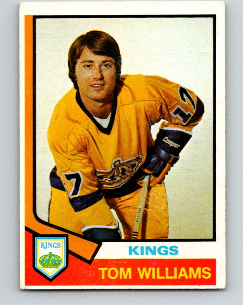 1974-75 O-Pee-Chee #394 Tom Williams RC Rookie Los Angeles Kings V5125
