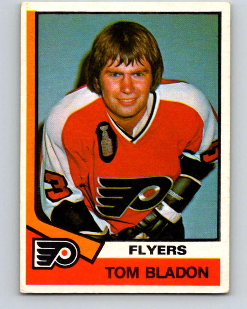 1974-75 O-Pee-Chee #396 Tom Bladon RC Rookie Philadelphia Flyers V5129