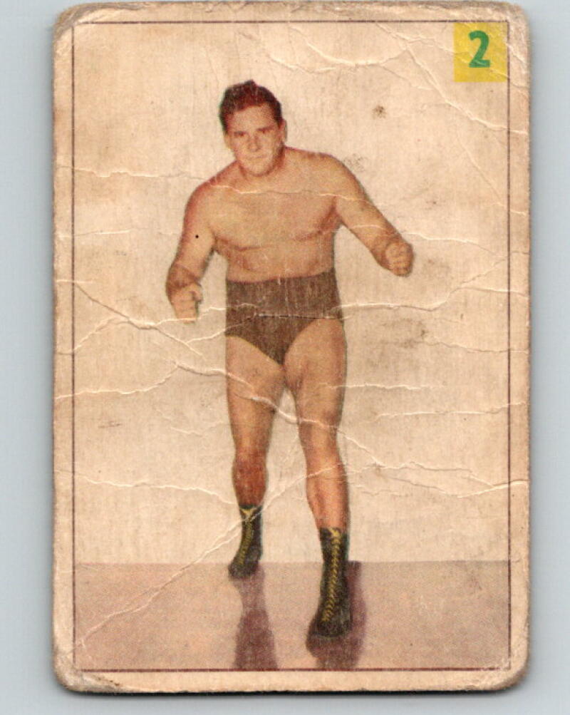 1955 Parkhurst #2 Johnny Barend Wrestling Sports Vintage Card V5130