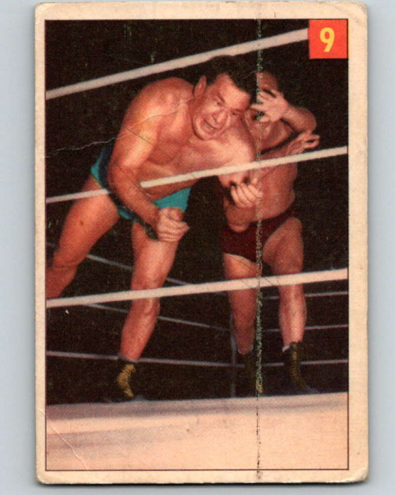 1954 Parkhurst #9 Lou Plummer Wrestling Vintage Sports Card V5134