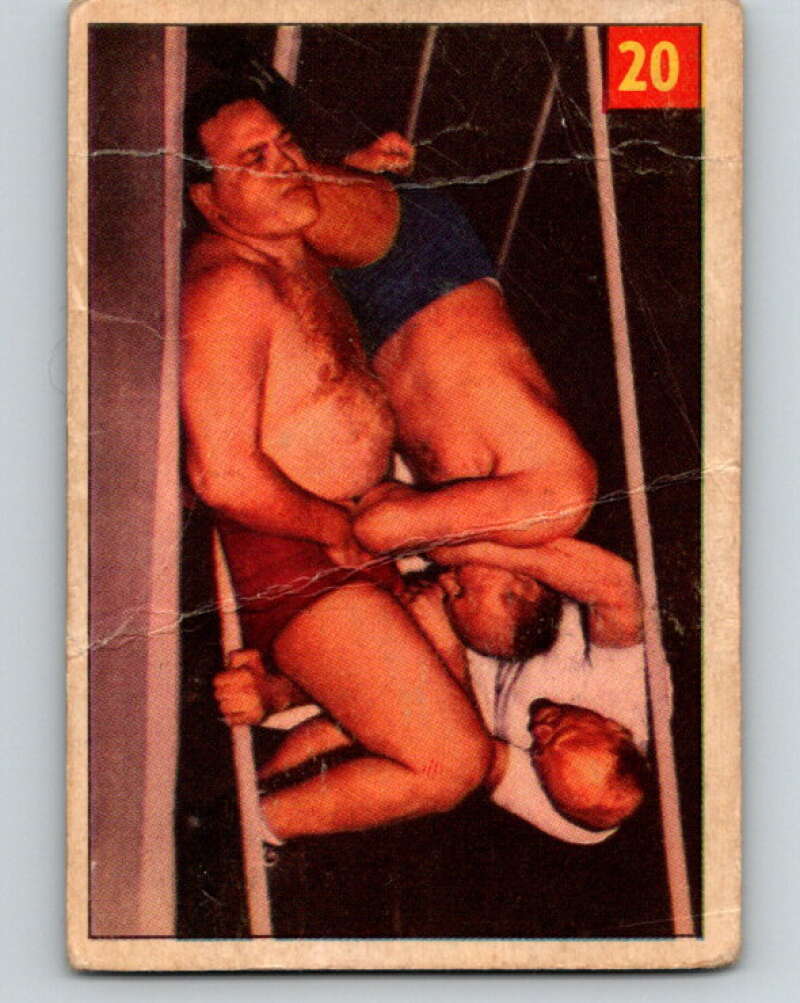 1954 Parkhurst #20 Toar Morgan Wrestling Vintage Sports Card V5143
