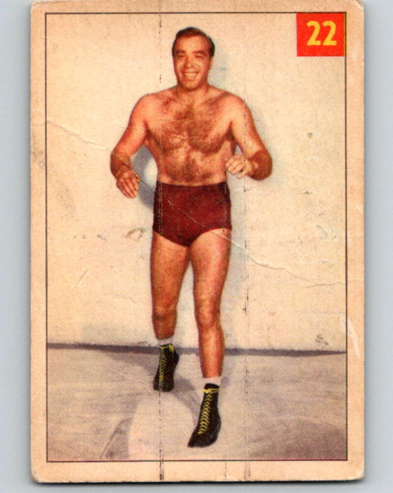 1954 Parkhurst #22 Bill Stack Wrestling Vintage Sports Card V5145