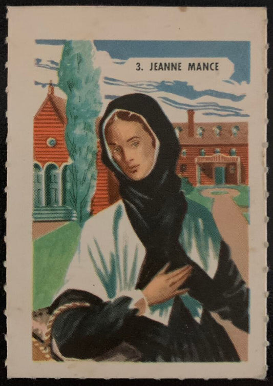 1946 Kellogg's All-Weat #3 Jeanne Mance Vintage Card V5189