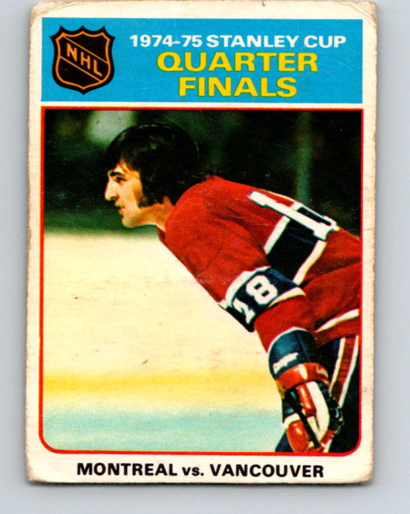 1975-76 O-Pee-Chee #5 Quarter Finals Canadiens/Canucks V5220