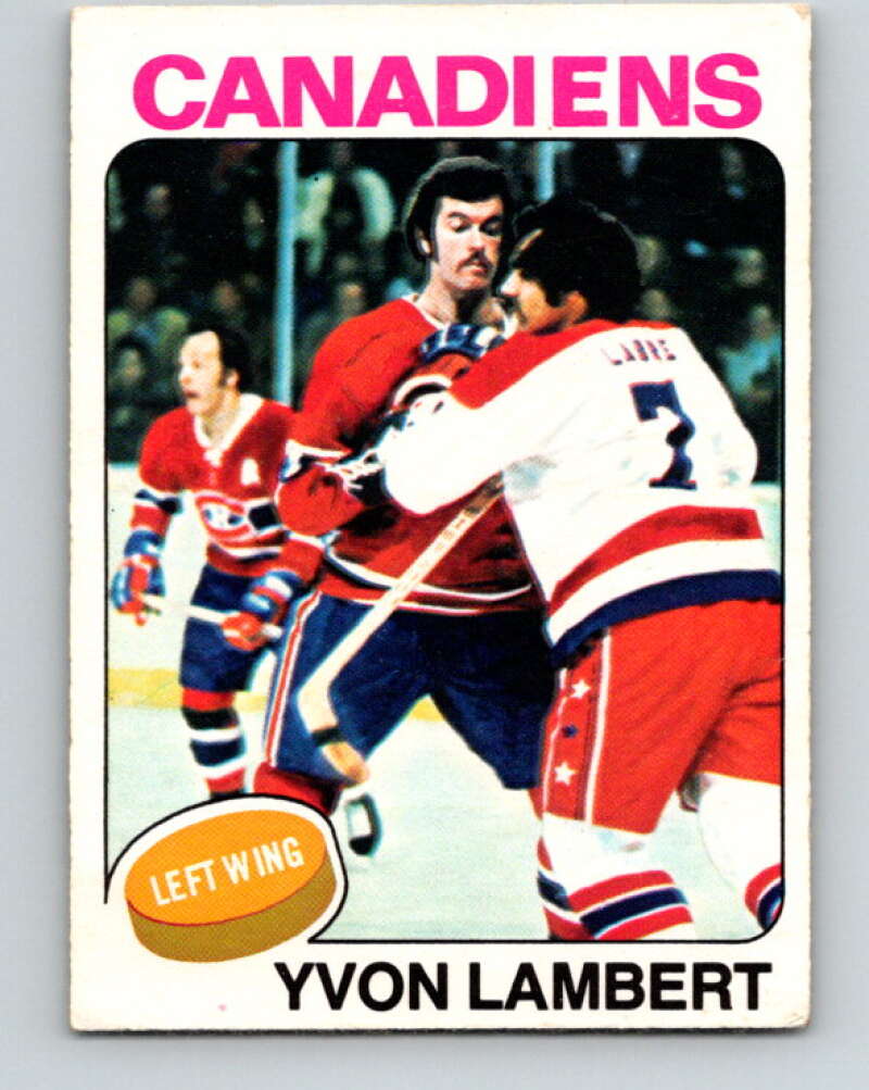 1975-76 O-Pee-Chee #17 Yvon Lambert Montreal Canadiens V5267