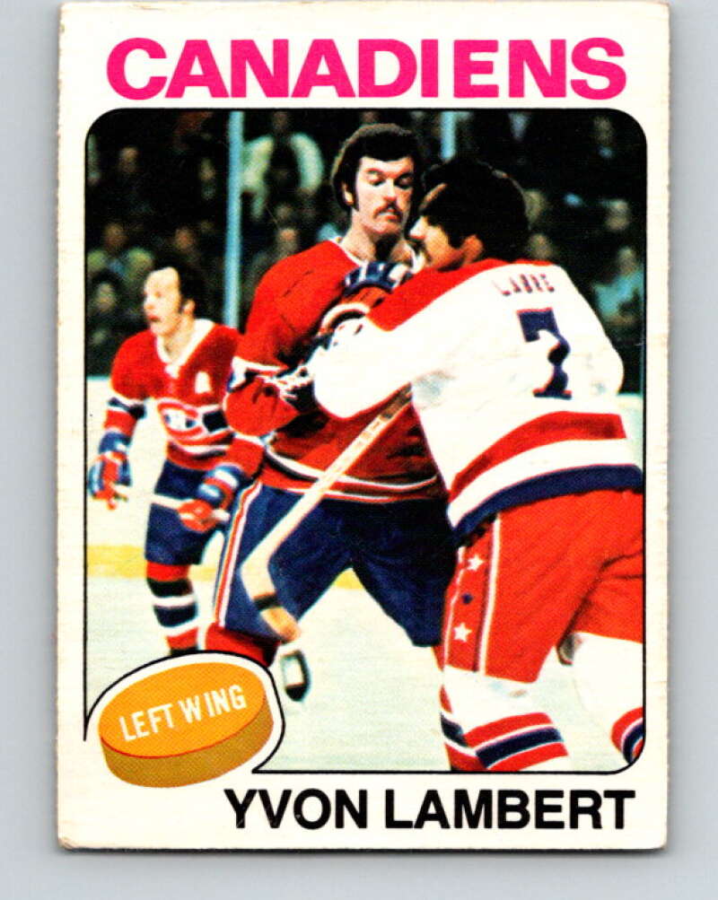 1975-76 O-Pee-Chee #17 Yvon Lambert Montreal Canadiens V5268