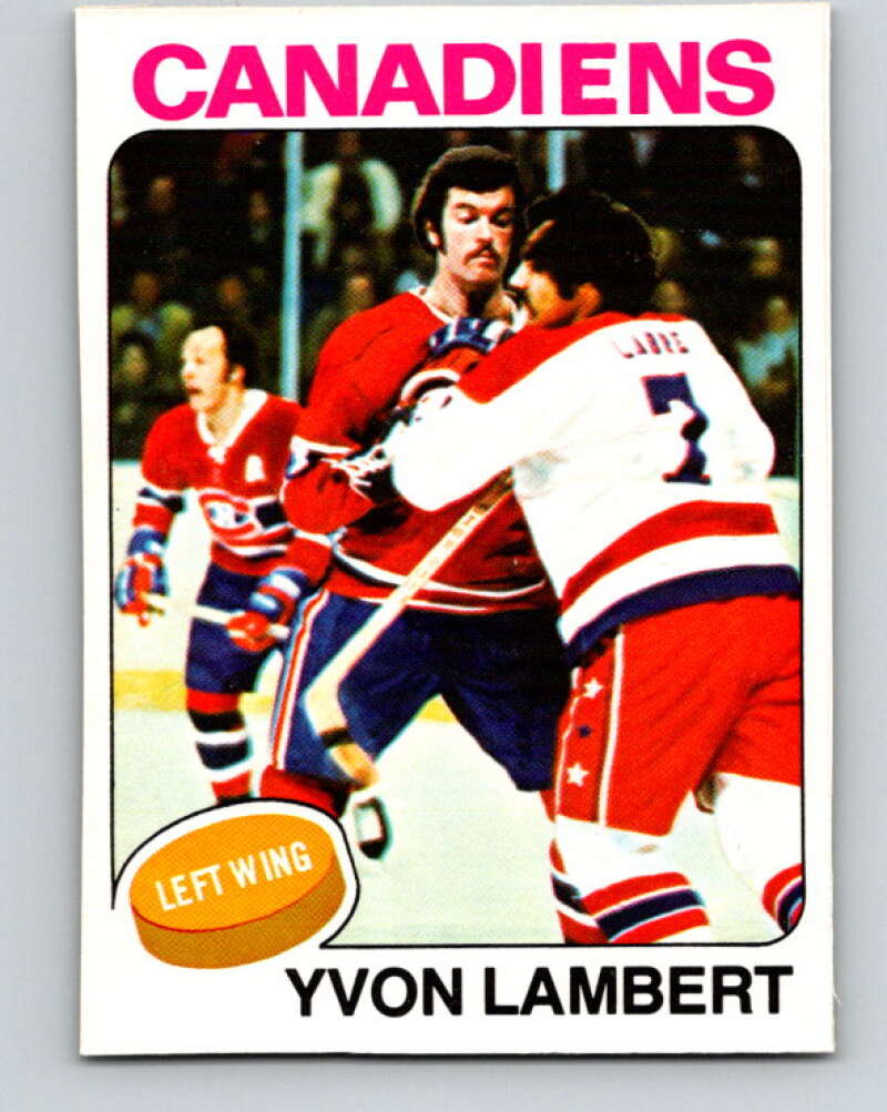 1975-76 O-Pee-Chee #17 Yvon Lambert Montreal Canadiens V5269