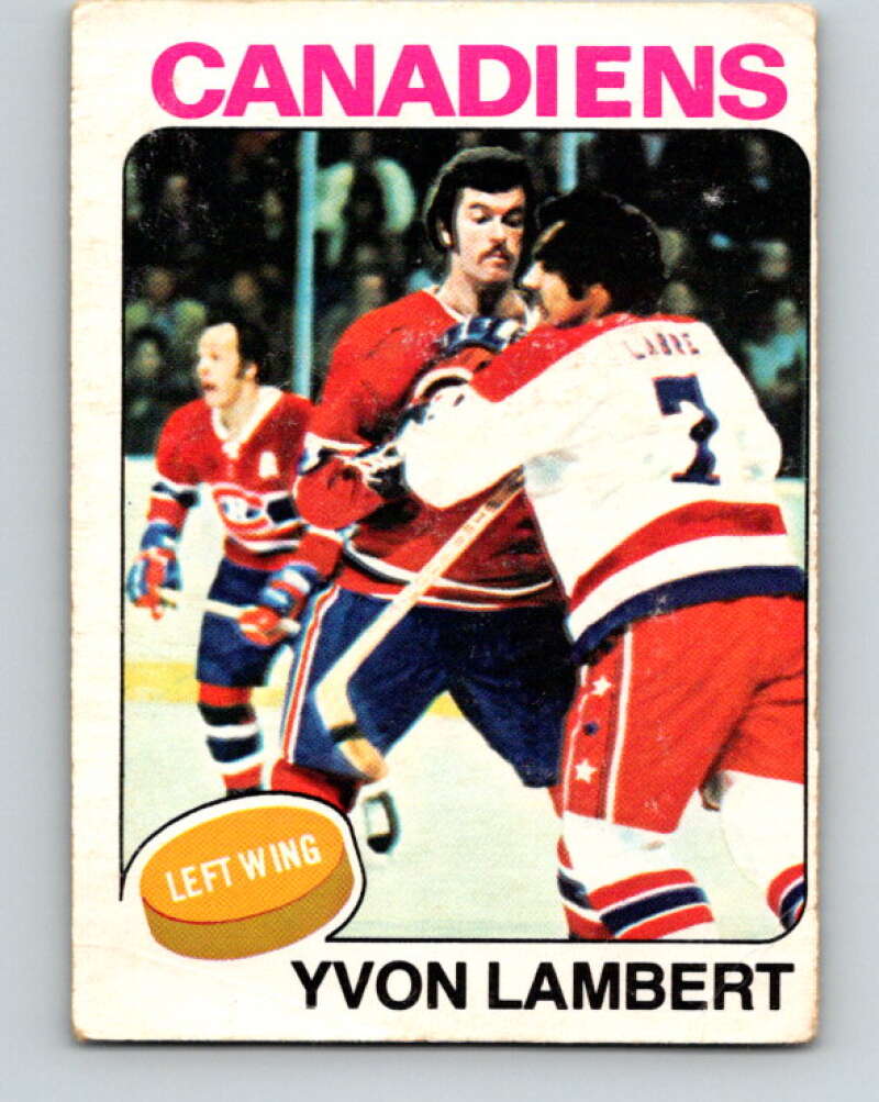 1975-76 O-Pee-Chee #17 Yvon Lambert Montreal Canadiens V5270