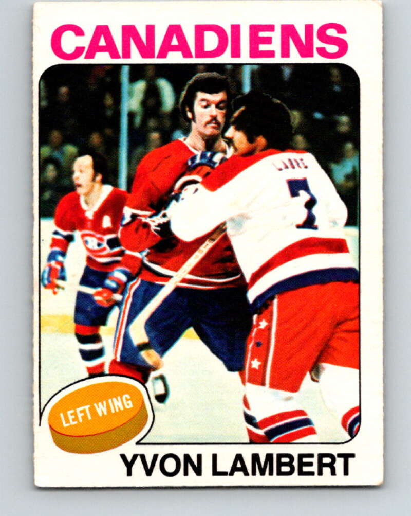 1975-76 O-Pee-Chee #17 Yvon Lambert Montreal Canadiens V5271