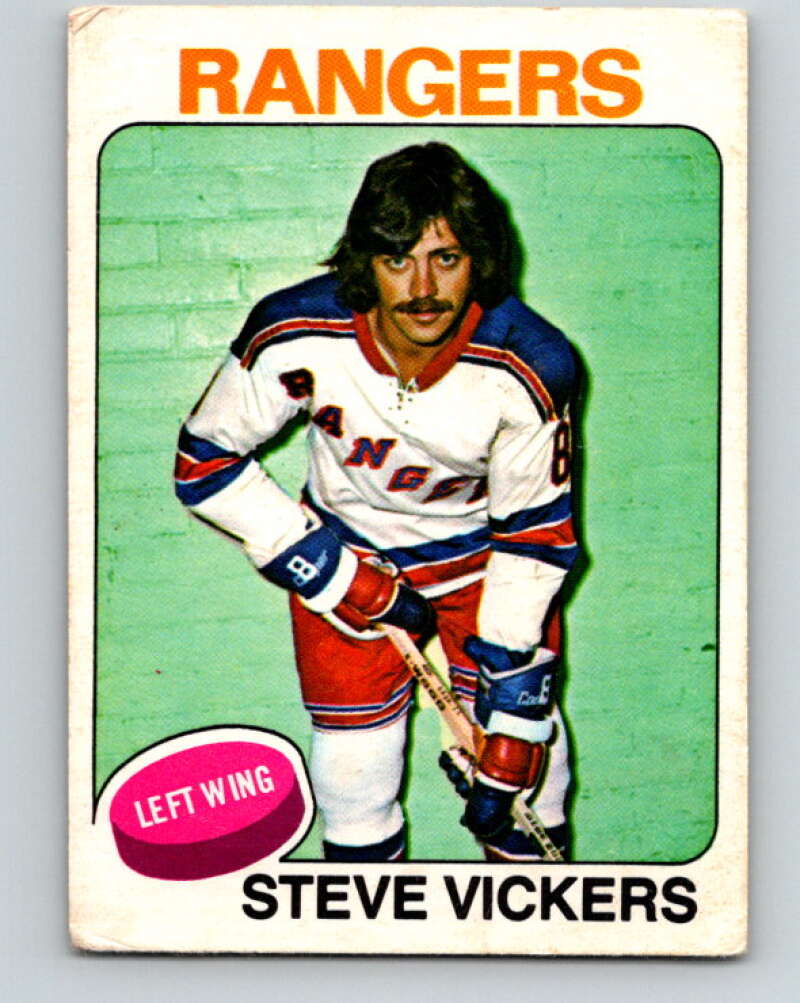1975-76 O-Pee-Chee #19 Steve Vickers New York Rangers V5282
