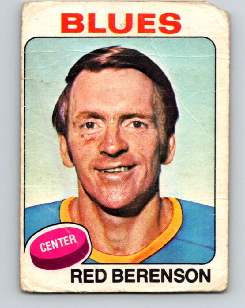 1975-76 O-Pee-Chee #22 Red Berenson St. Louis Blues V5296