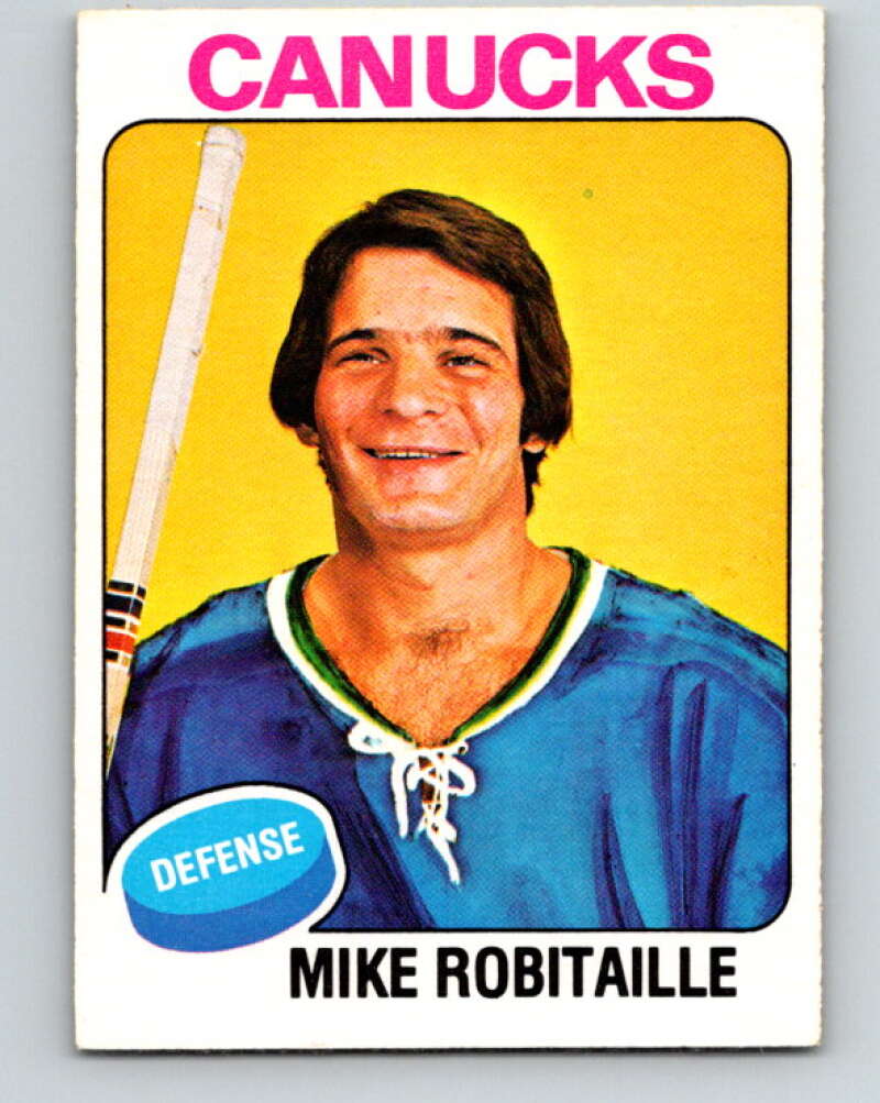 1975-76 O-Pee-Chee #24 Mike Robitaille Vancouver Canucks V5302
