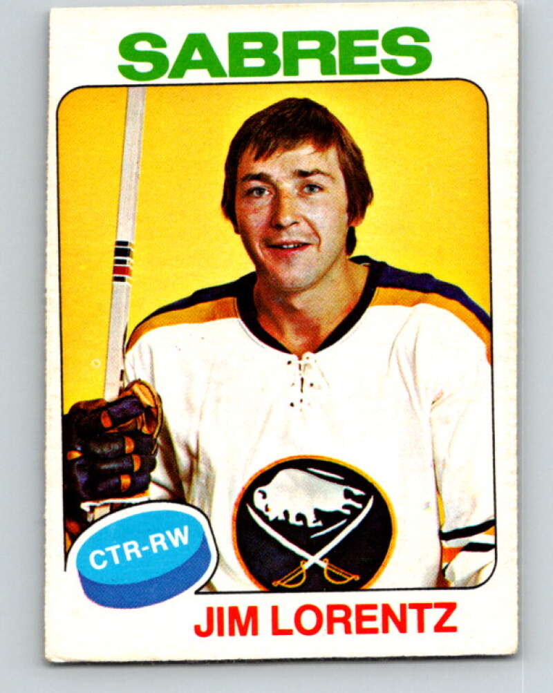 1975-76 O-Pee-Chee #28 Jim Lorentz Buffalo Sabres V5319