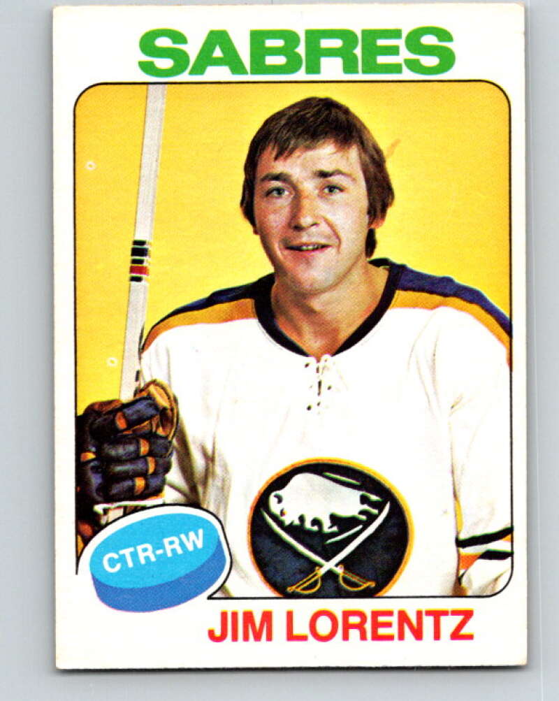 1975-76 O-Pee-Chee #28 Jim Lorentz Buffalo Sabres V5320