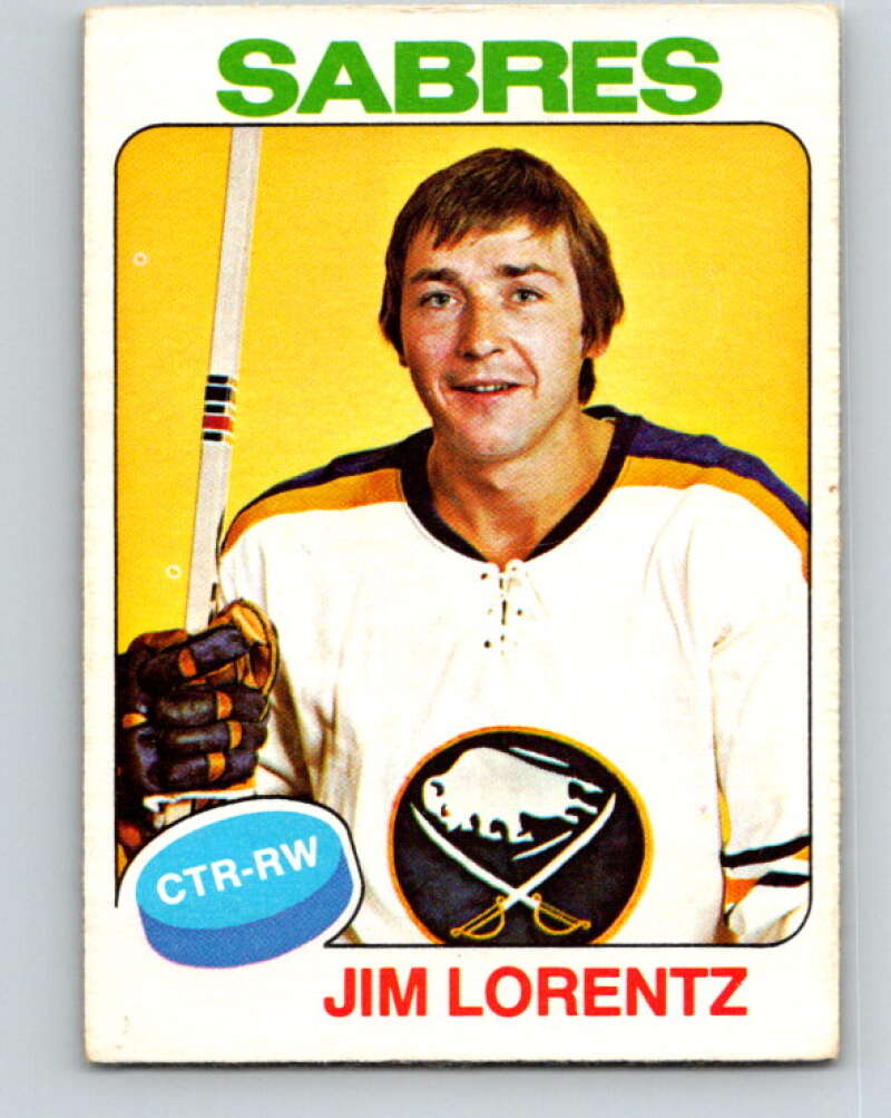 1975-76 O-Pee-Chee #28 Jim Lorentz Buffalo Sabres V5323