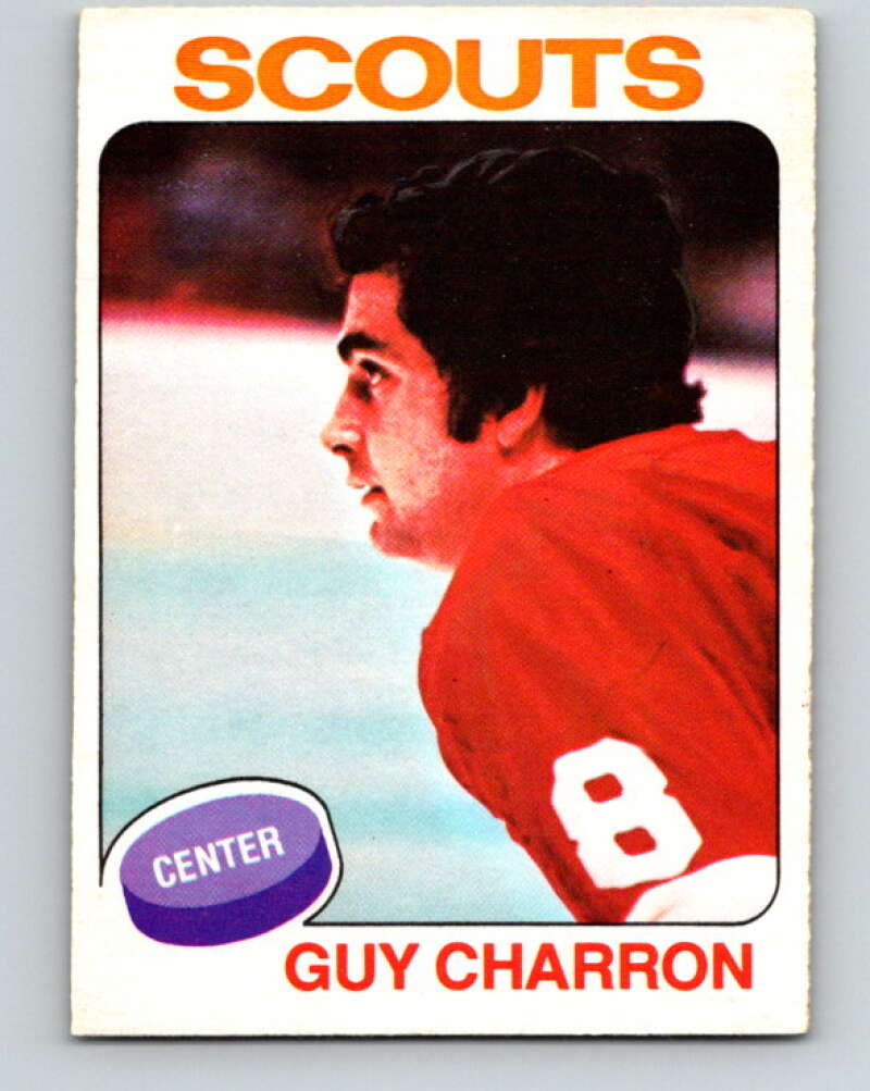1975-76 O-Pee-Chee #32 Guy Charron Kansas City Scouts V5339