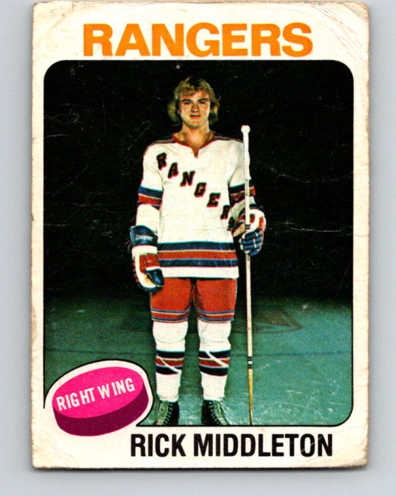 1975-76 O-Pee-Chee #37 Rick Middleton New York Rangers V5363