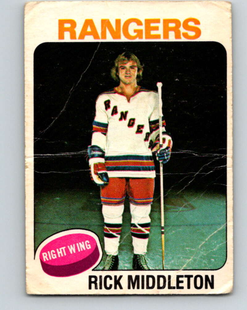 1975-76 O-Pee-Chee #37 Rick Middleton New York Rangers V5364