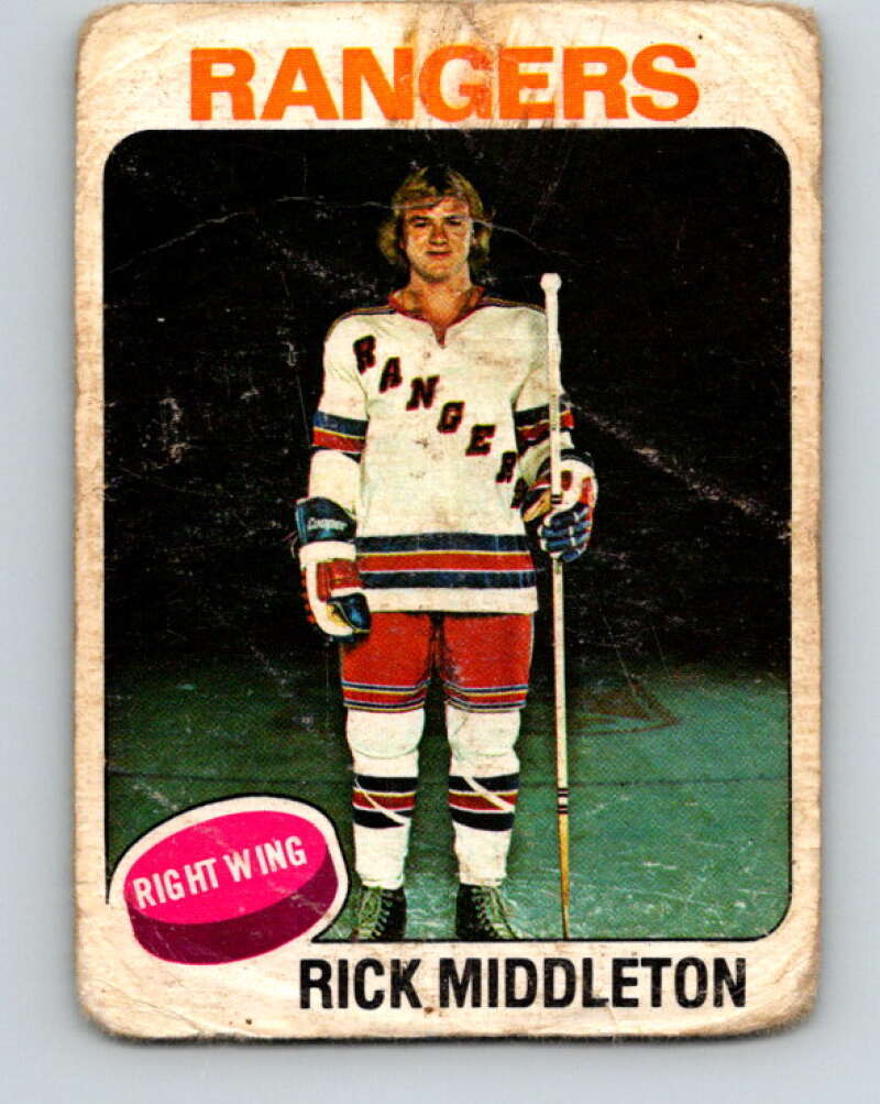 1975-76 O-Pee-Chee #37 Rick Middleton New York Rangers V5365