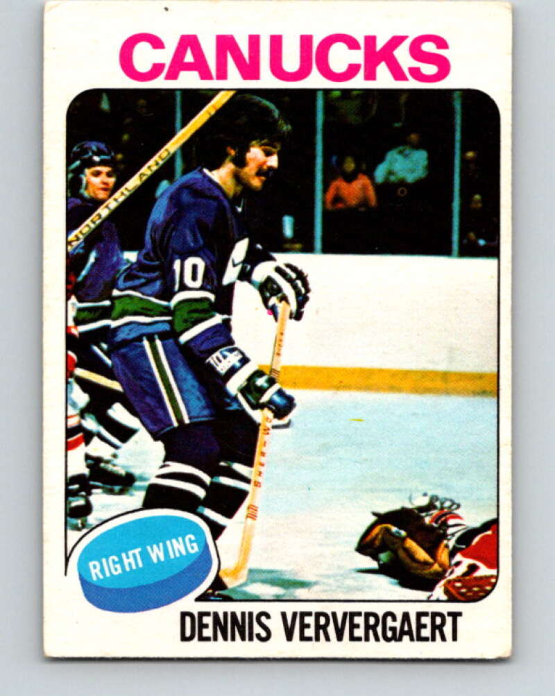 1975-76 O-Pee-Chee #42 Dennis Ververgaert Vancouver Canucks V5379