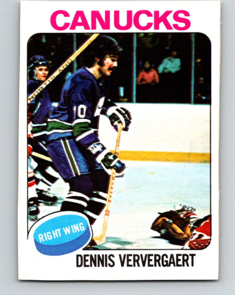 1975-76 O-Pee-Chee #42 Dennis Ververgaert Vancouver Canucks V5381