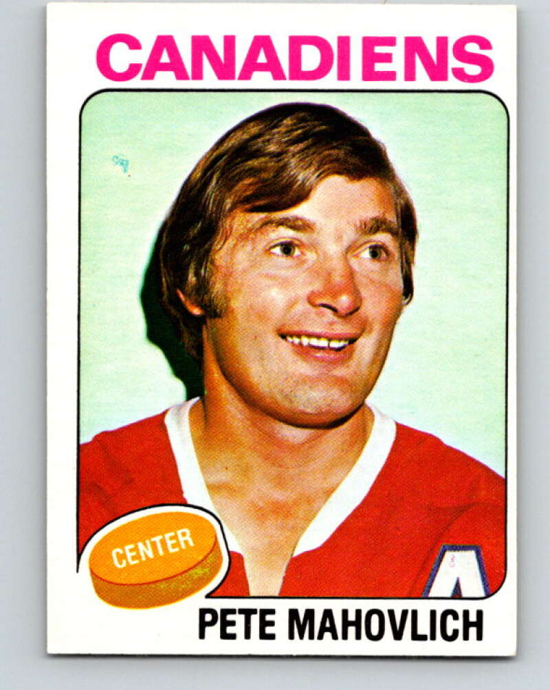 1975-76 O-Pee-Chee #50 Pete Mahovlich Montreal Canadiens V5398