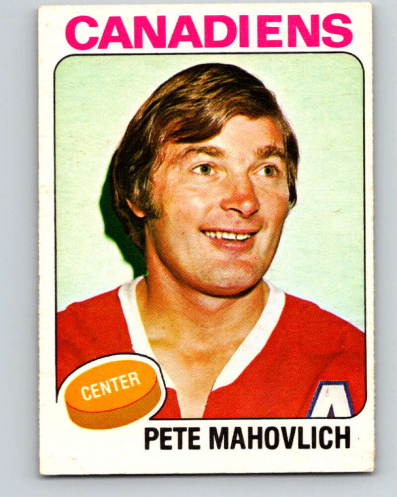 1975-76 O-Pee-Chee #50 Pete Mahovlich Montreal Canadiens V5400