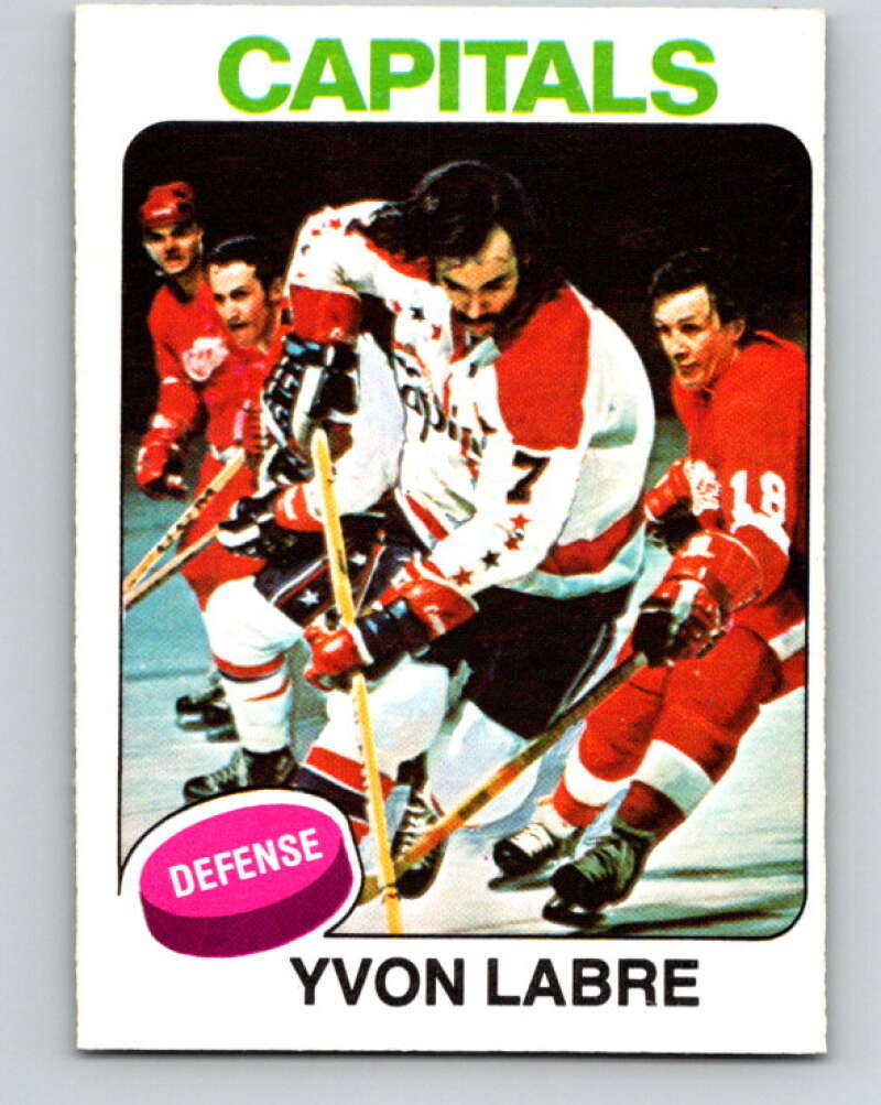 1975-76 O-Pee-Chee #61 Yvon Labre Washington Capitals V5449