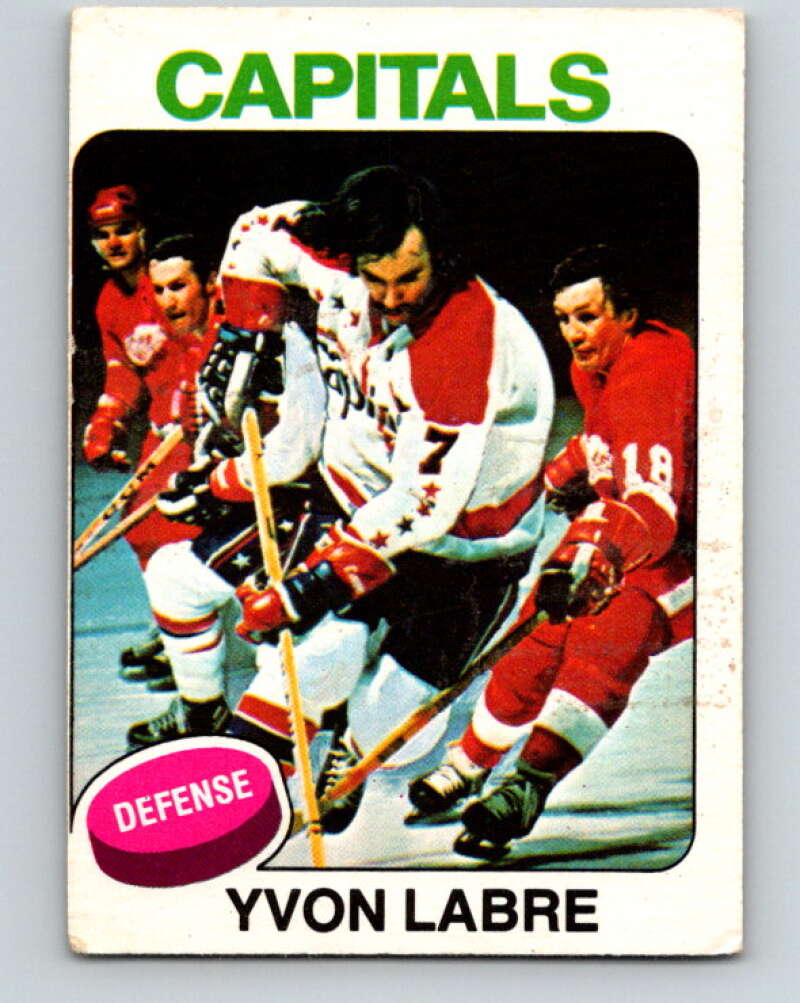 1975-76 O-Pee-Chee #61 Yvon Labre Washington Capitals V5450