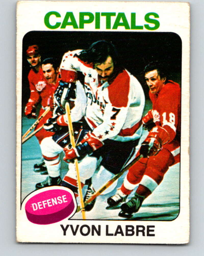 1975-76 O-Pee-Chee #61 Yvon Labre Washington Capitals V5451