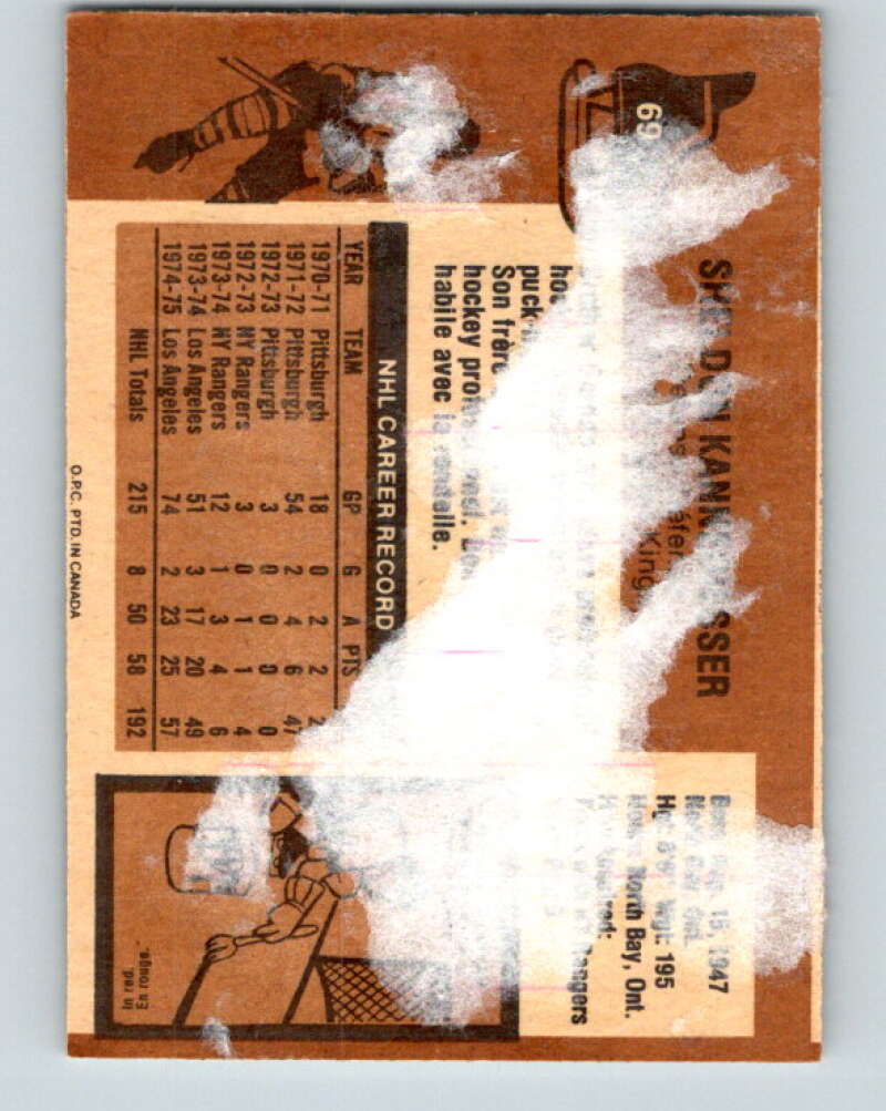 1975-76 O-Pee-Chee #69 Sheldon Kannegiesser Los Angeles Kings V5472